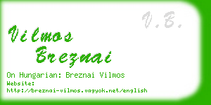 vilmos breznai business card